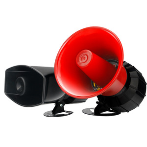 High Decibel Plastic Siren 220V 24V 12V Industrial Factory Workshop Alarm Metal Horn Red Color - Product Image 1