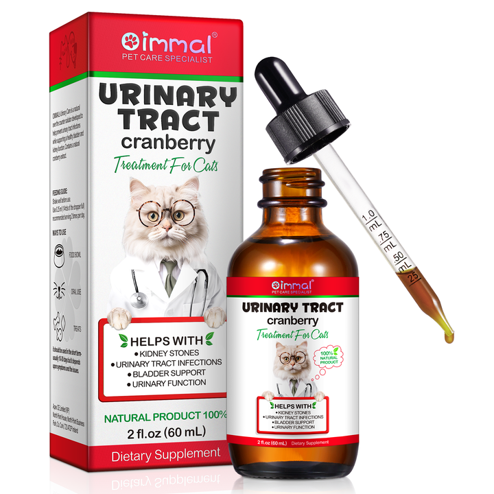 Image showcasing Oimmal 60ml Liquid Urinary Tract Drops for Cats Infection Treatment