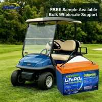 Batterie à décharge profonde haute performance 12,8 V 200 Ah LiFePO4 de qualité A pour voiturette de golf avec BMS intelligent RS485, borne M8, 6K cycles, CE RoHS IP67, OEM ODM