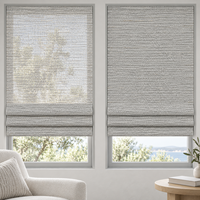 Tissu pour stores romains à texture naturelle tissée pour un traitement des fenêtres filtrant la lumière