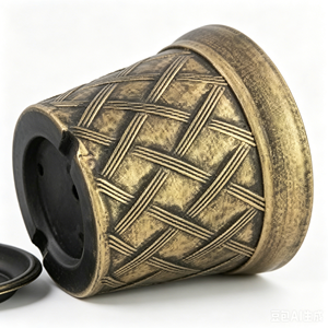 Jardinières rondes en plastique dorées et argentées, style antique, pour <span class=keywords><strong>extérieur</strong></span>, à prix abordable - Product Image 6