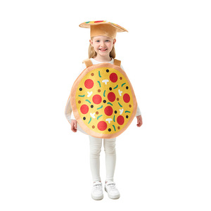 Disfraz de chaleco y sombrero de Pizza para niños, disfraz para fiesta de Halloween, actuación en escenario, tamaño C816 - Product Image 1