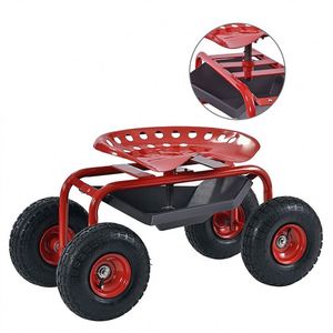 <span class=keywords><strong>Chariot</strong></span> <span class=keywords><strong>à</strong></span> roulettes <span class=keywords><strong>Chariot</strong></span> De Jardin Siège de Travail Roulant Ensemble D'outils De Jardin - Product Image 6