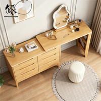 Commode à tiroirs en bois avec miroir, nouvelle mode, pour chambre à coucher, personnalisable avec logo, faible MOQ, écologique, prix compétitif, vente en gros Chine