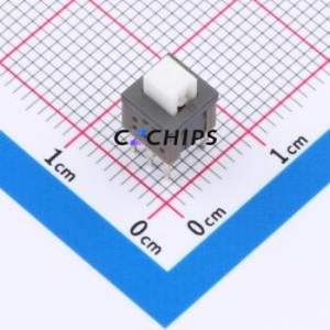 2010751102 Push Button Switch DIP-6P,5.8x5.8mm Switch Single Pole Single Throw Normally Open No Lock Square Button Through Hole - Product Image 1