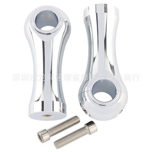 Clips de fixation pour guidon de moto, 32mm, 4 pouces, pour Harley Davidson, finition chromée noir et or - Product Image 4