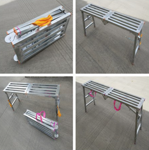 Échafaudage pliant en acier pour la <span class=keywords><strong>construction</strong></span>, capacité de charge de 250 kg, portable, options de hauteur de 1,2 m/1,4 m/1,6 m/1,8 m - Product Image 3