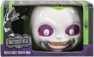 Paladone <span class=keywords><strong>Beetlejuice</strong></span> Taza en forma de cara Regalo de mercancía para fanáticos de las películas de terror retro, Vasos de cerámica 3D extra grandes - Product Image 2