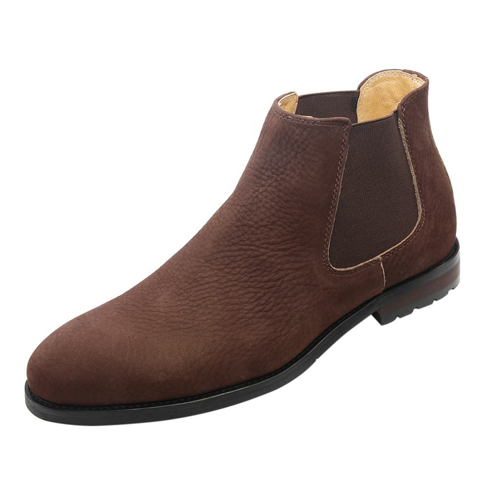 men boots ankle boots premium velvet leather casual boots