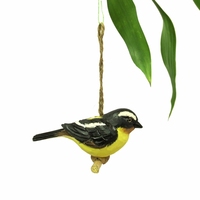 Ornement d'oiseau artisanal en bois décoratif peint à la main, sculpture sur bois d'oiseaux