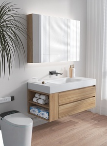 Simple smart bathroom cabinet integrated basin countertop bathroom cabinet combination washbasin basin washbasin - Product Image 6