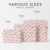 Housse pour ordinateur portable en polyester matelassé, imprimé floral vintage, étui pour tablette pour iPad Air Pro 11 13 pouces, pochette de protection pour Macbook