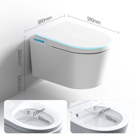 Ensemble WC intelligent monobloc électrique mural automatique pour hôtel de luxe - Vente en gros