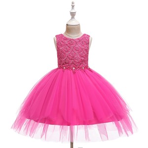 Robe de demoiselle d'honneur de fille de fleur de style européen avec arc robe de princesse gonflée d'été exquise robe de soirée - Product Image 3