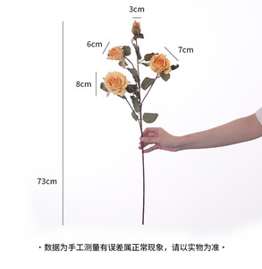 4 Têtes de Roses Artificielles à Tige, Aspect <span class=keywords><strong>Fleurs</strong></span> Séchées Vintage, pour Vase, Centre de Table de Mariage, Décoration Intérieure, Couleurs Ambiance, Vente <span class=keywords><strong>en</strong></span> Gros - Product Image 4