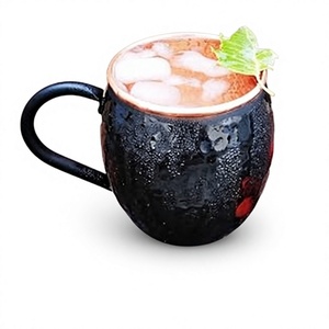 Mug Moscow Mule en cuivre noir, tasse à cocktail artisanale en cuivre avec poignée durable pour bière, whisky, vodka, cuisine, bar, vaisselle - Product Image 1