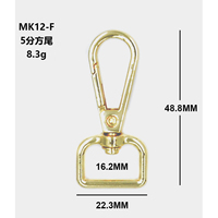 Mousquetons détachables en alliage de zinc YHD de qualité supérieure, sans nickel, avec clip à déclenchement, boucles, étiquette métallique avec logo, 15 mm, pour sangle en cuir, ceinture