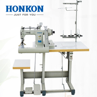 Machine à coudre à point de chaînette à 3 aiguilles à grande vitesse HONKON HK-927 pour jeans, 10 mm max. Épaisseur de couture efficace
