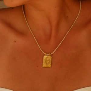 Collier pendentif carte de <span class=keywords><strong>tarot</strong></span> tendance, style bohème pour femme, bijou rétro, chaîne en corde colorée, collier <span class=keywords><strong>à</strong></span> breloques - Product Image 3