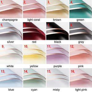 Vente en gros de feuilles de papier à fleurs et de papier d'emballage pour bouquet de fleurs aux bords unis imperméables et personnalisées en vrac pour la Saint-Valentin - Product Image 5
