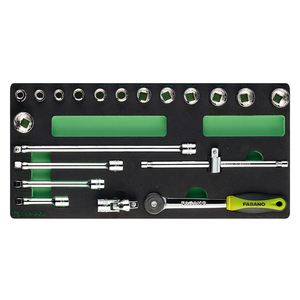 FASANO <b>Socket</b> Wrench Set 19 Pc Metric With <b>Ratchet</b> And Extensions For Auto Repair - Product Image 2