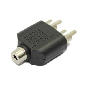 2 colokan RCA jantan ke konektor kabel audio Y Splitter Jack Stereo betina 3,5 mm - Product Image 3