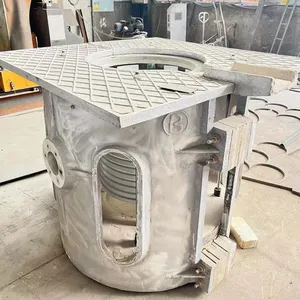 Smeden Metalen Zink Smeltkroes Inductieoven Voor Aluminium Schaal Oven Voor 500Kg 1ton 2ton 3ton 5ton Voor Smelt Zink