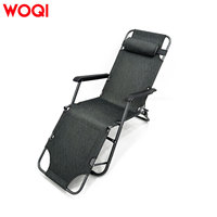 WOQI Chaise inclinable multifonctionnelle moderne réglable à double usage avec coussin, pliable, en tissu Oxford, pour extérieur, jardin, cour et maison