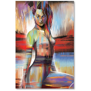 Cuadro Abstracto de Mujer Desnuda Nórdica en Óleo sobre Lienzo, Impresión Moderna para Decoración de Sala de Estar, Póster Único de Mujer Sensual - Product Image 1