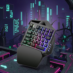 Có Dây Mini Một Tay Bàn Phím 35 Phím Một Tay Biểu Tượng Tùy Chỉnh RGB LED Bàn Phím Chơi Game - Product Image 6