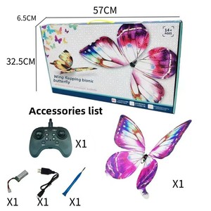 Vehículo Volador Biónico Mariposa con Nuevas Alas Batientes, Alas <span class=keywords><strong>de</strong></span> Colores Hechas a Mano, Sensor <span class=keywords><strong>de</strong></span> <span class=keywords><strong>Gravedad</strong></span>, Control Remoto y Mango <span class=keywords><strong>de</strong></span> Fibra <span class=keywords><strong>de</strong></span> Carbono - Product Image 6