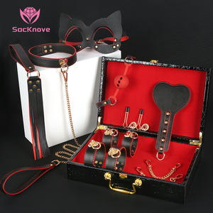 Sacknove <span class=keywords><strong>China</strong></span> Draagbare Erotische Echt Leer Bdsm 8-delige Set Alternatieve Seksspeeltjes Esposas Sexuales Set De Kit <span class=keywords><strong>Bondage</strong></span> Kleding - Product Image 1