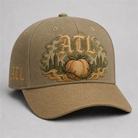 Casquette de baseball personnalisée style Old English, 5 panneaux, visière incurvée, style Dad Hat, streetwear urbain West Coast, vente en gros, faible MOQ