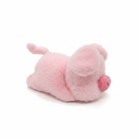 Peluche cochon rose mignon, brodée, lavable, en polyester et coton PP, haute élasticité, pour anniversaire, vente en gros, OEM, ODM, personnalisable, directement de l'usine