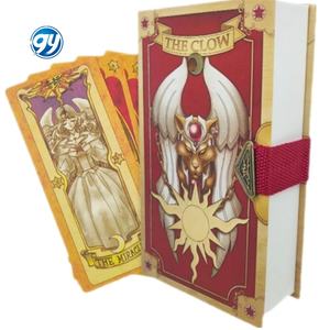 2 estilos 60 Uds <span class=keywords><strong>Card</strong></span> <span class=keywords><strong>Captor</strong></span> <span class=keywords><strong>Sakura</strong></span> Clow Tarot <span class=keywords><strong>Card</strong></span> Cosplay edición de lujo Anime Prop regalo juguete naipes - Product Image 1