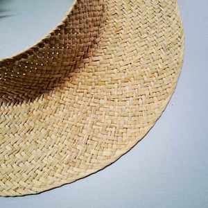 Biểu Tượng Tùy Chỉnh Nhiệt đới Hawaii Bãi Biển Tự Nhiên Cỏ Cỏ Cỏ Bulrush Rơm Ngắn Brim Mở Top Không Có Hàng Đầu Làm Tay Mũ - Product Image 4