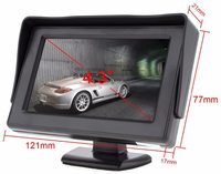 Layar LCD TFT 4.3 Inci Monitor Kamera Cadangan Tampilan Belakang Kit Kamera Parkir Mundur Tahan Air untuk Mobil SUV Van Truck