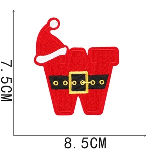 Рождественские нашивки с вышитыми буквами из синели для одежды - Product Image 4
