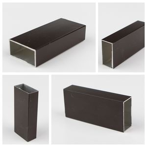 Perfiles de tubos de <span class=keywords><strong>aluminio</strong></span> marrón 40X20 50X25 80X40 Tubos de <span class=keywords><strong>aluminio</strong></span> rectangulares Extrusión 150X50 Tubos de <span class=keywords><strong>aluminio</strong></span> cuadrados - Product Image 6