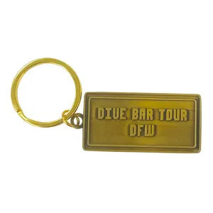 Sublimation Keychains Wholesale Custom Logo Souvenir Colorful Enamel Key Chain Metal Letter Keychain Keyrings