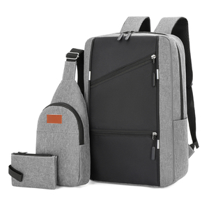 Wholesale Factory Price 3 Piece One Set Men Laptop <b>Backpack</b> with USB Port <b>Student</b> Bag School Bag - Product Image 1