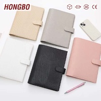 Hongbo meilleure vente A5 lézard cuir 35MM argent classeur Agenda planificateur avec insertion personnelle et enveloppes en espèces disponibles