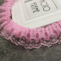 Bordure en dentelle tissée en mélange de polyester à motif uni de 1,8 pouce (4,5 cm) pour vêtements, artisanat DIY, bijoux et accessoires de poupées