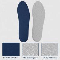 Semelles Ergonomiques en PU avec Soutien de la Voûte Plantaire et Coussin de Talon, Absorption des Chocs, Tissu Respirant, Écologiques, Inserts Anti-Fatigue pour Chaussures