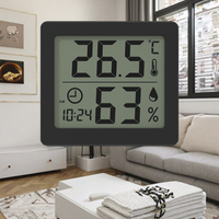 WINYS KD51 plastik ABS Monitor kelembaban suhu rumah tangga 1 akurasi layar besar desain dudukan untuk kamar bayi kopi