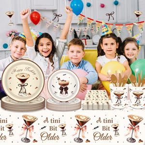 MM338 Martini <span class=keywords><strong>Espresso</strong></span> Dessert per feste Set piatti di carta Martini tovaglioli tazze per decorazioni di nozze di compleanno - Product Image 6
