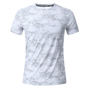 Camiseta Deportiva de Gran Tamaño de Secado Rápido con Estampado, Ropa Deportiva <span class=keywords><strong>para</strong></span> Hombre, Cuello Redondo, Camiseta Deportiva de Manga Corta <span class=keywords><strong>para</strong></span> Hombre - Product Image 3