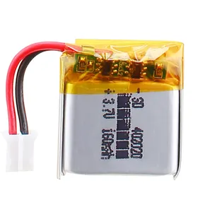 3.7V 160mAh Polymer Li Battery Lipo 402020 For Sat Nav smart watch Speaker Navigation Baby Monitor With 2pin PH 2.0mm connector