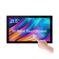 Nuevo Monitor Táctil Capacitivo Industrial HD de 21.5-23.8 Pulgadas, Totalmente Metálico y Resistente, Color Negro, 1 Año de Garantía, Interfaces VGA/USB/DVI