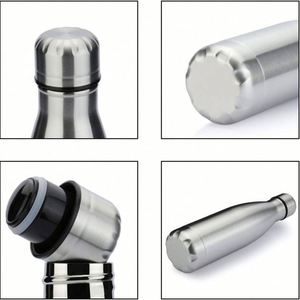 Wholesale 500ml Narrow Mouth Stainless Steel Double Wall Insulated Vacuum <b>Flask</b> Custom 17oz Sport Rubber Paint Yoga Water Bottle - Product Image 4